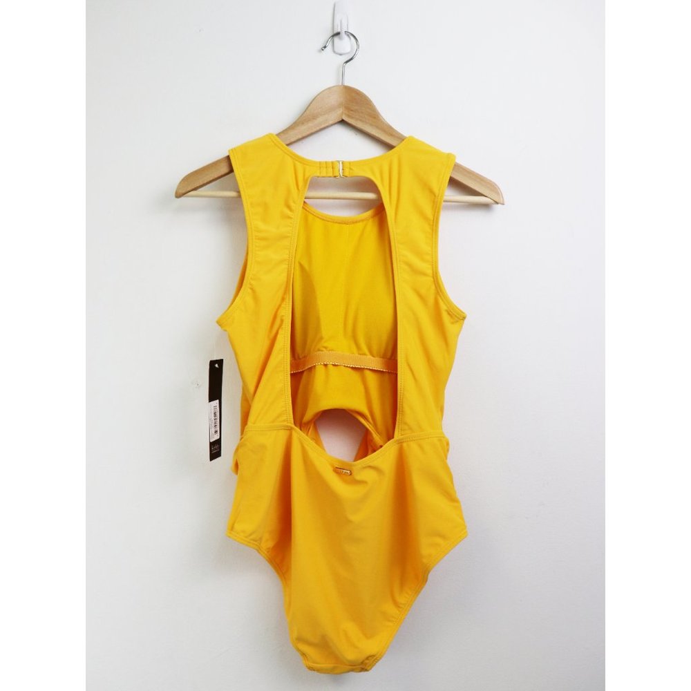 NWT Nicole Miller One-Piece Tie Front Swimsuit L - Picture 8 of 8